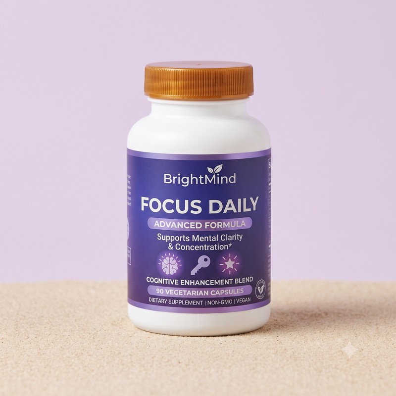 BrightMind Focus Daily supplement bottle