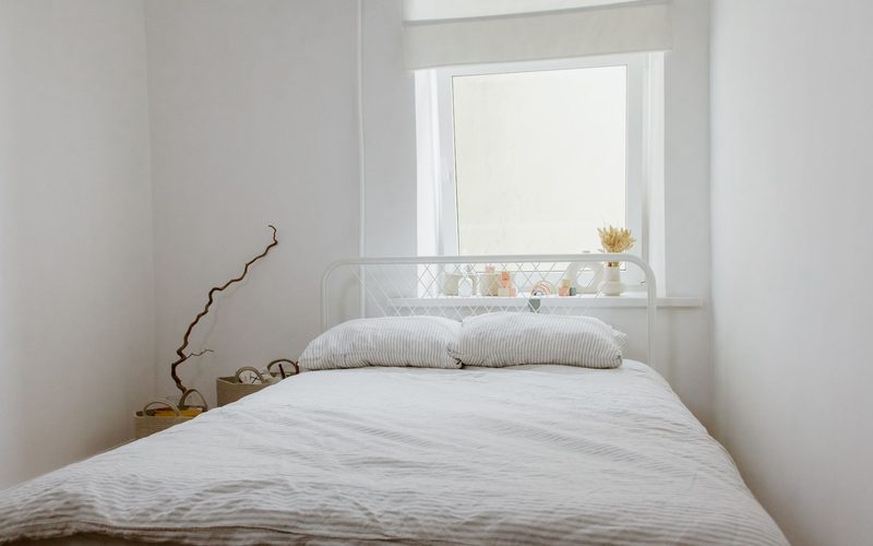 Calm bedroom at dawn